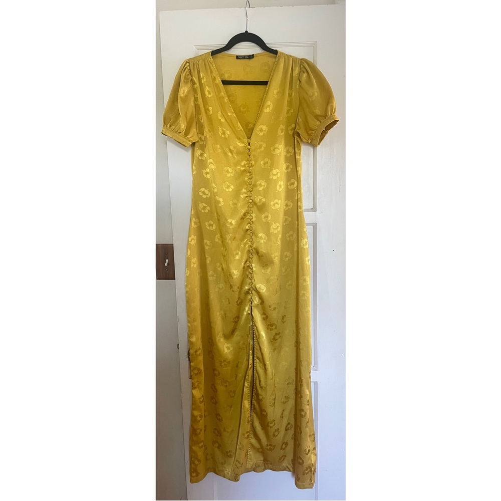 Nasty Gal gold vintage inspired dress